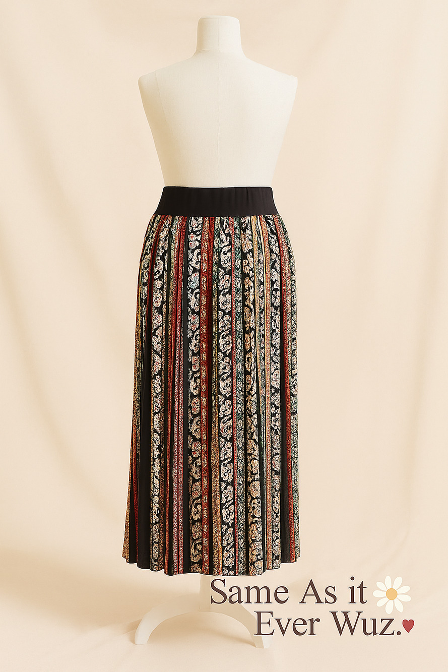 Soft Surroundings PL Boho Patchwork Maxi Skirt Rayon India Gypsy Cottagecore
